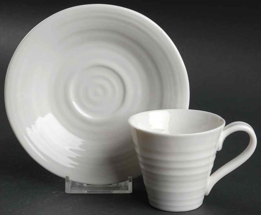 Sophie Conran White Espresso Cup and Saucer Set by Portmeirion-1