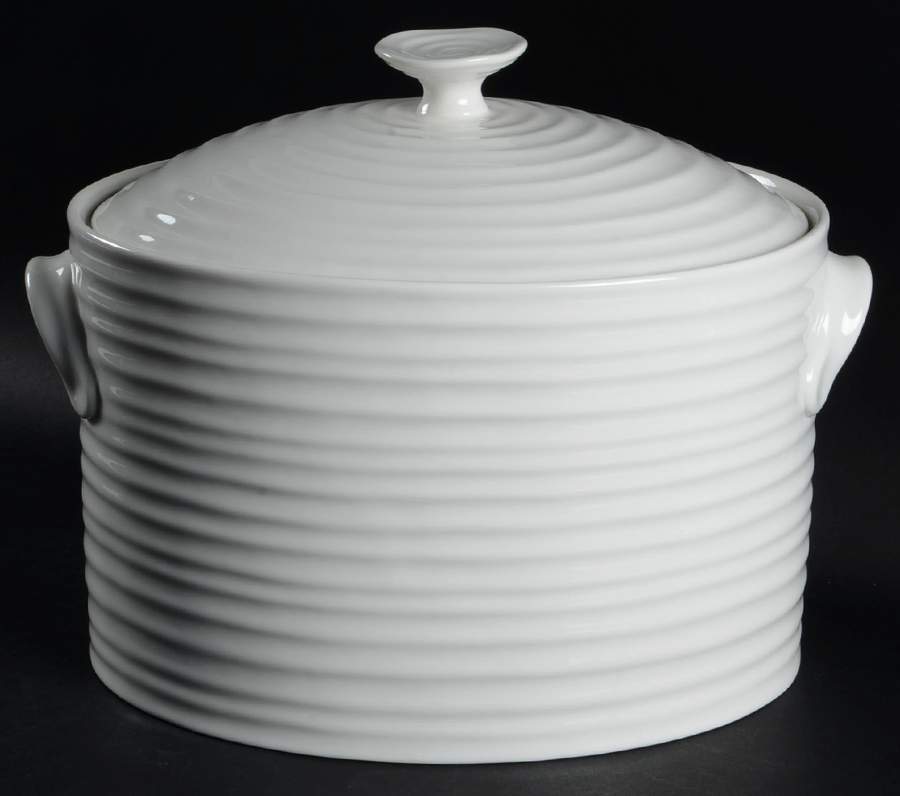 Sophie Conran White Bread Crock with Lid by Portmeirion-1