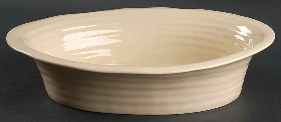 Sophie Conran Biscuit (Beige) 11" Oval Pie Baker by Portmeirion-1