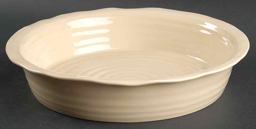 Sophie Conran Biscuit (Beige) Round Oven-To-Table Pie Plate by Portmeirion-1