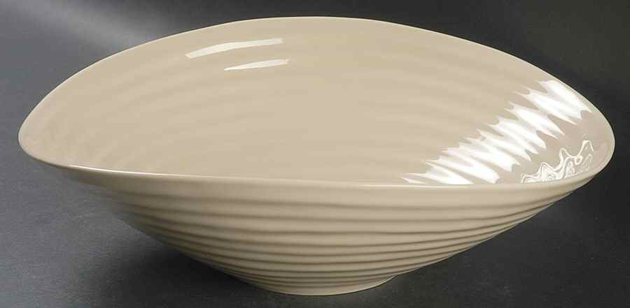 Sophie Conran Biscuit (Beige) 11" Large Salad Serving Bowl by Portmeirion-1