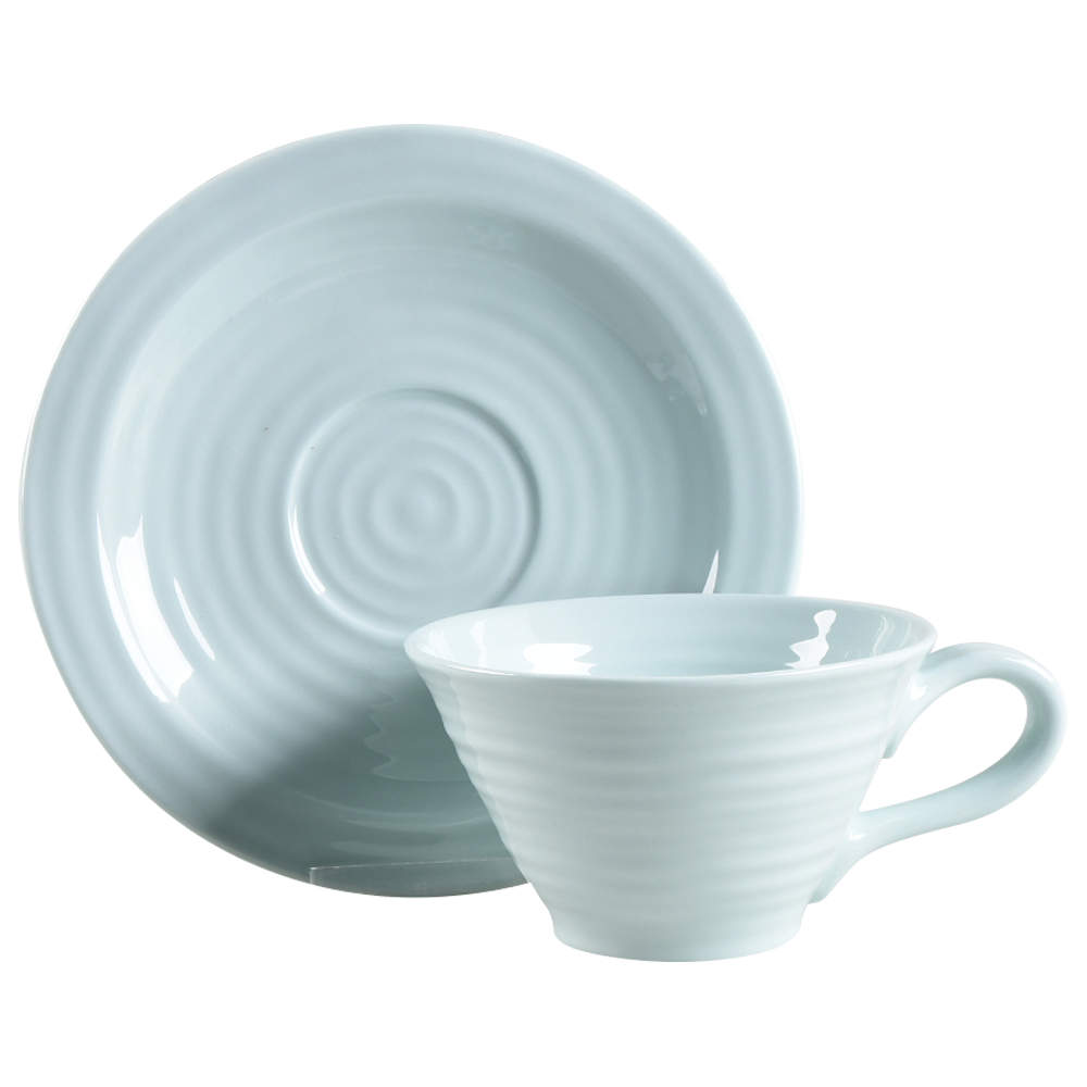 Sophie Conran Celadon Flat Cup & Saucer Set by Portmeirion-1