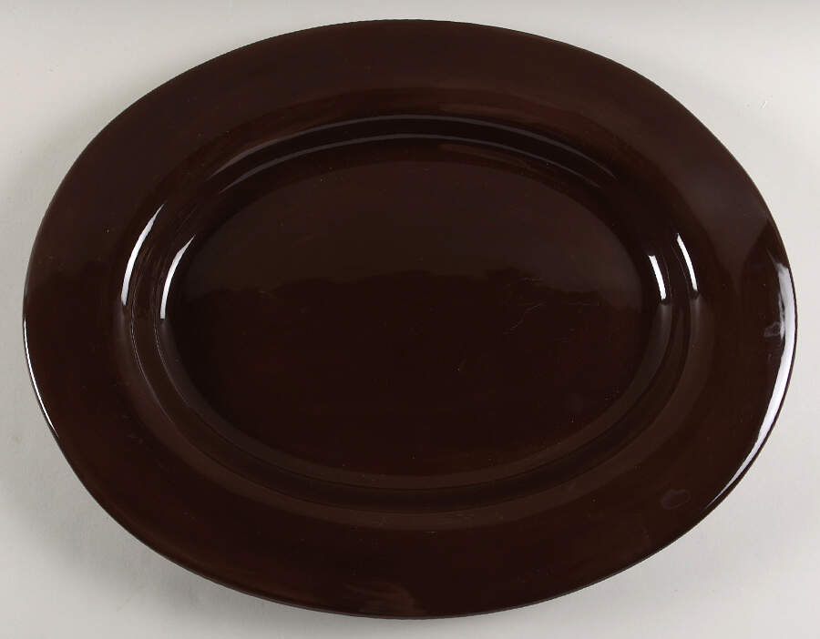 Sausalito Chocolate 18" Oval Serving Platter by Pottery Barn China-1