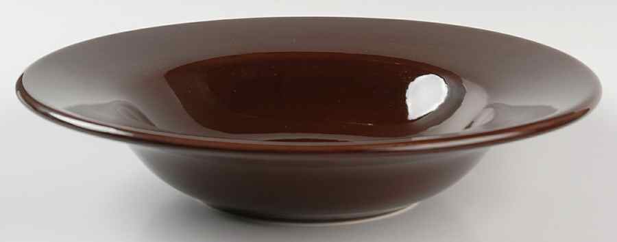 Sausalito Chocolate Large Rim Soup Bowl by Pottery Barn China-1