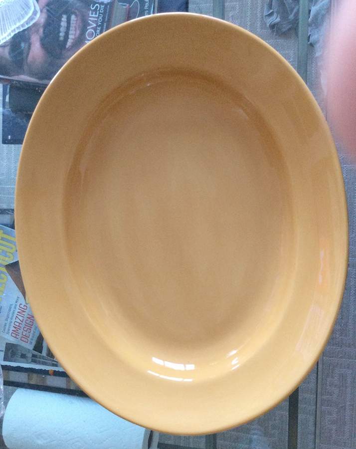 Sausalito Taupe 20" Oval Serving Platter by Pottery Barn China-1