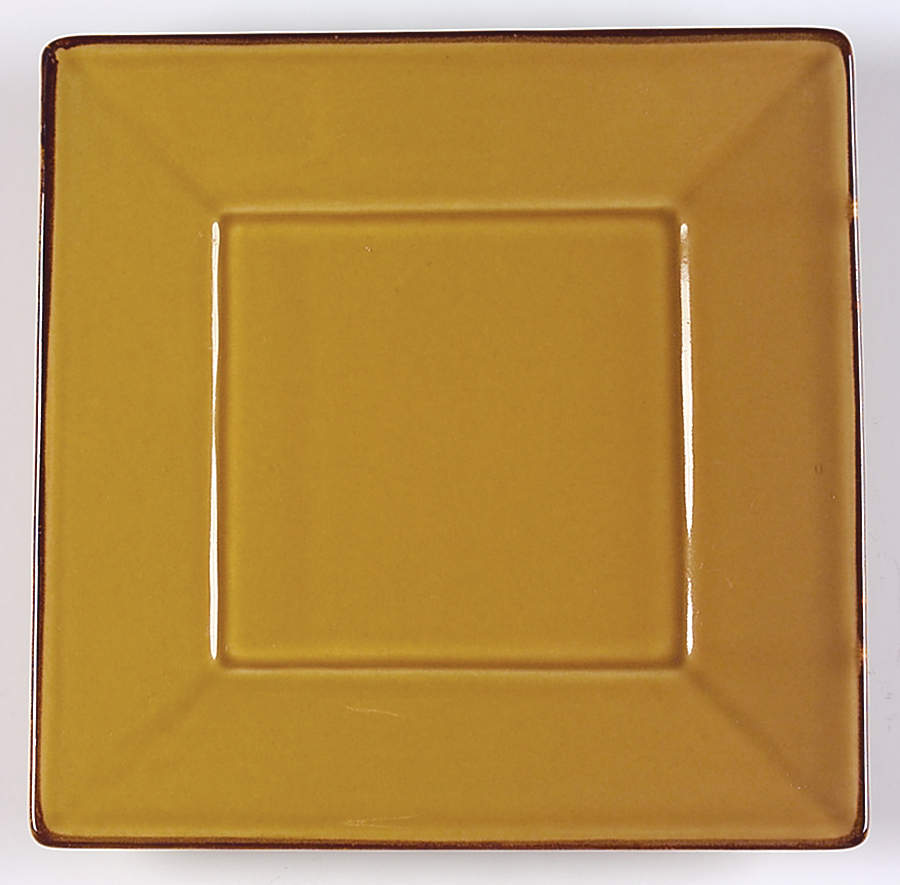 Asian Square Yellow Salad Plate by Pottery Barn China-1