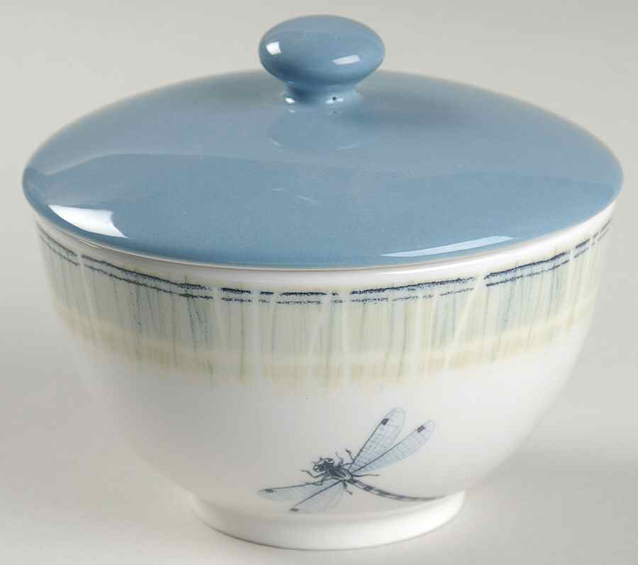 Lakeside (Narrow Rim) Sugar Bowl & Lid by Portmeirion-1