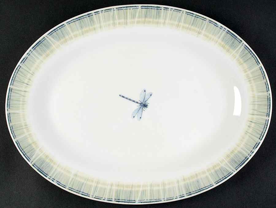 Lakeside (Narrow Rim) 14" Oval Serving Platter by Portmeirion-1