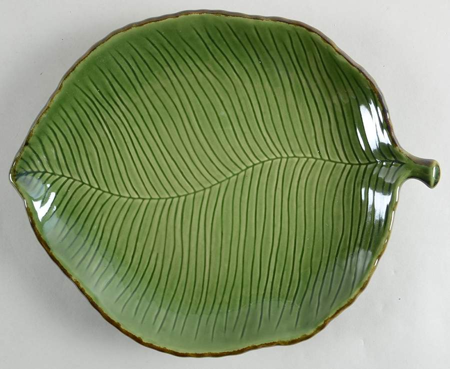 Tropical Leaf Salad Plate by Pottery Barn China-1