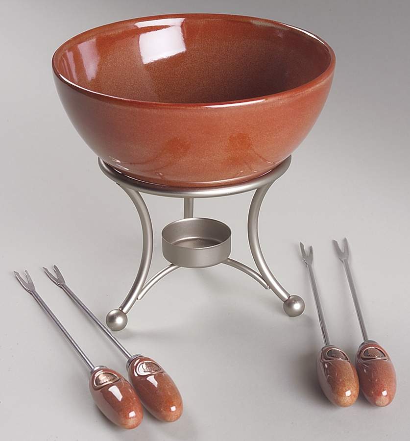 Plymouth (6 Piece) Fondue Set by Pfaltzgraff-1