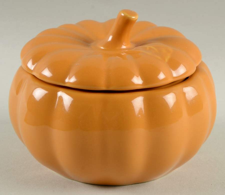 Plymouth Small Figural Pumpkin Bowl & Lid by Pfaltzgraff-1