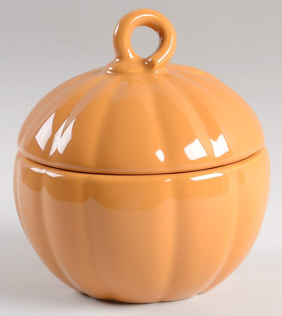 Plymouth Figural Pumpkin Bowl & Lid by Pfaltzgraff-1
