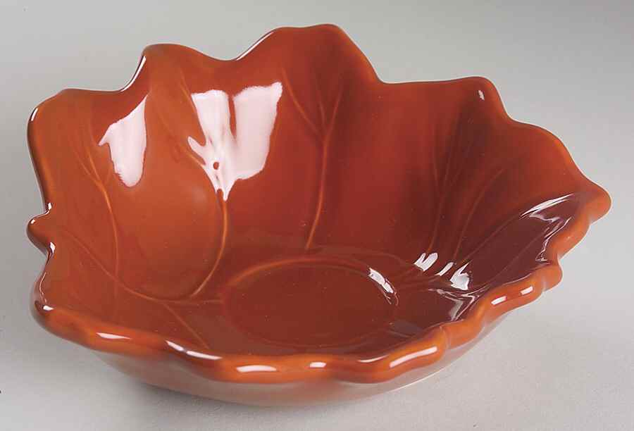 Plymouth Leaf 1 Tea Light Holder by Pfaltzgraff-1