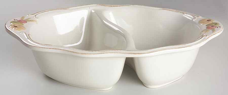 Plymouth 11" Oval Divided Vegetable Bowl by Pfaltzgraff-1