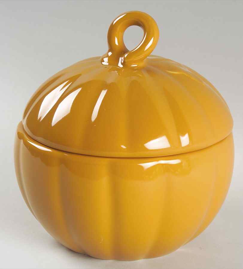 Plymouth Small Figural Pumpkin Bowl & Lid by Pfaltzgraff-1
