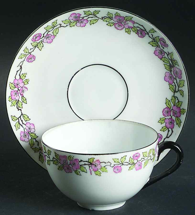 1149 Flat Cup & Saucer Set by Porcelain Union-1