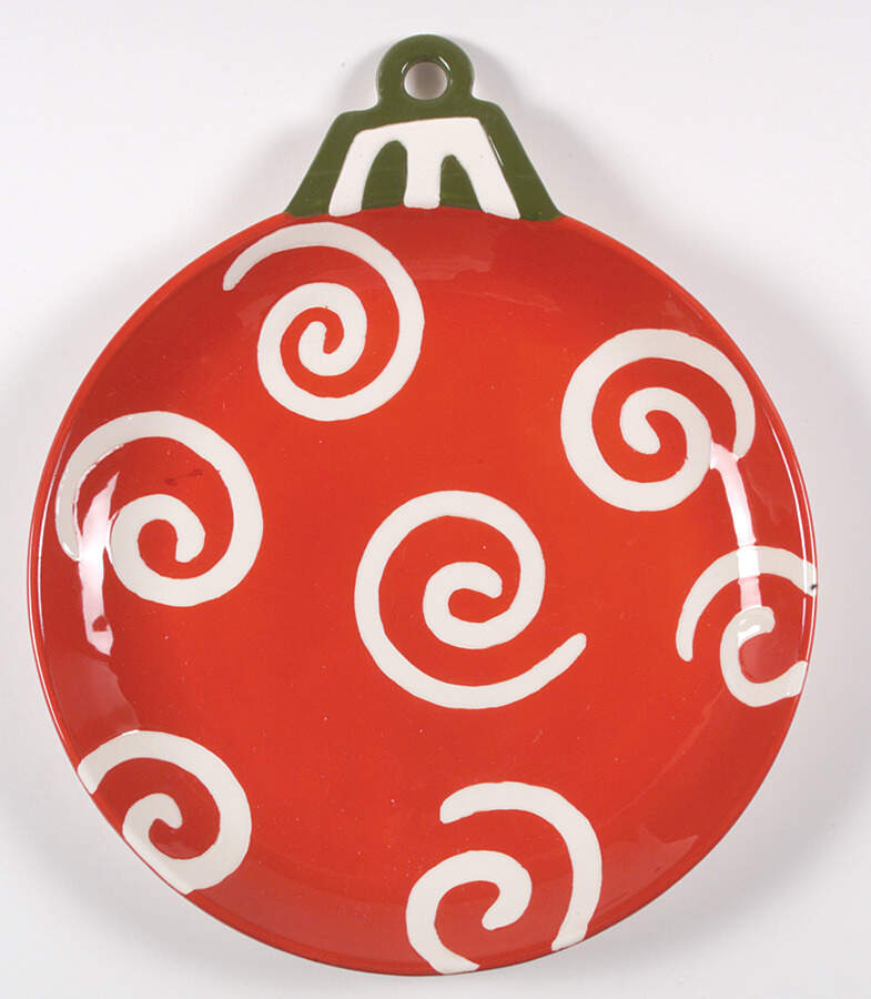 Taffy Candy 15" Ornament Shaped Platter by Pfaltzgraff-1