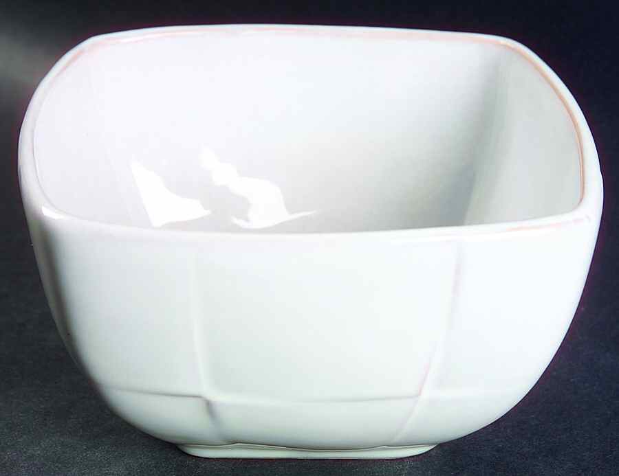 Cubic White Square Cereal Bowl by Pier 1-1
