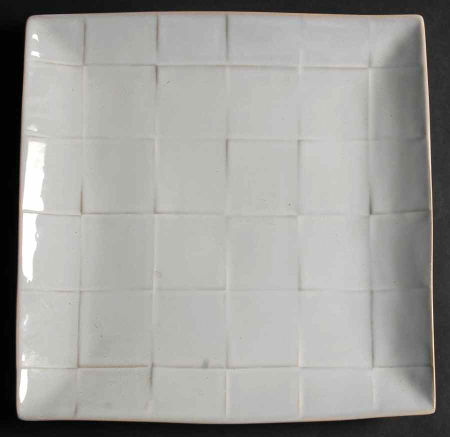 Cubic White Service Plate (Charger) by Pier 1-1
