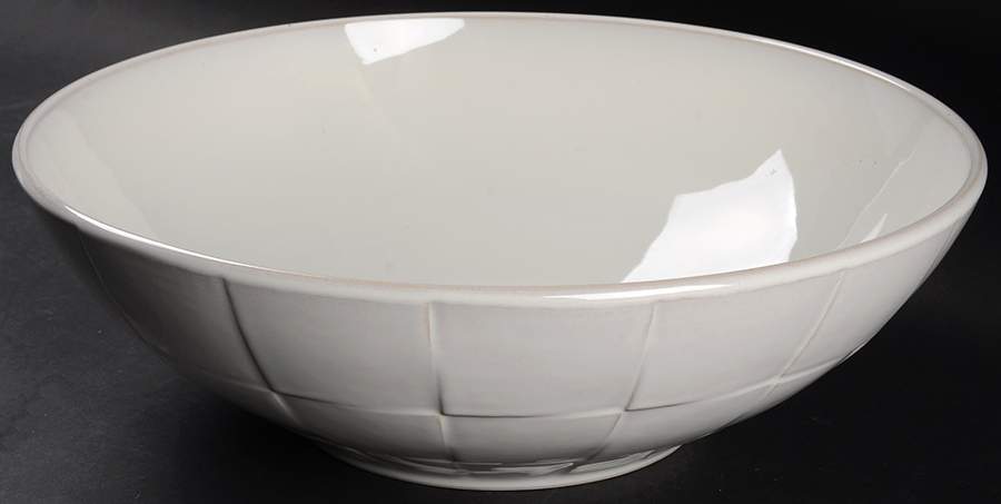 Cubic White 12" Pasta Serving Bowl by Pier 1-1