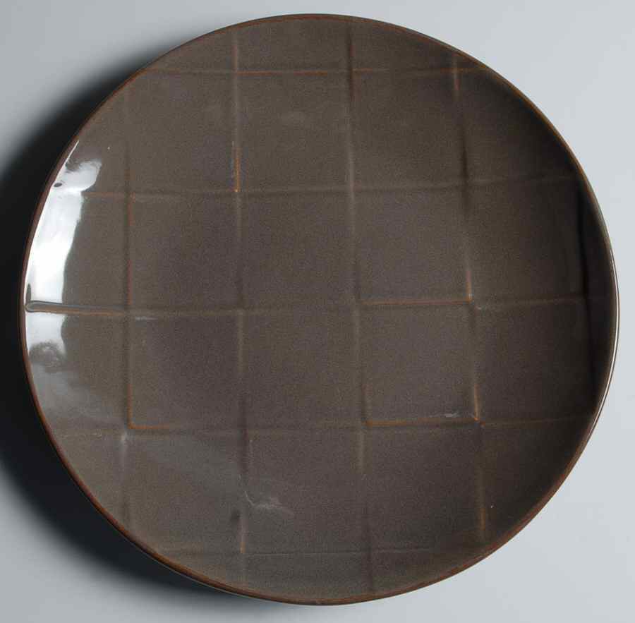 Grey Cubic Dinner Plate by Pier 1-1