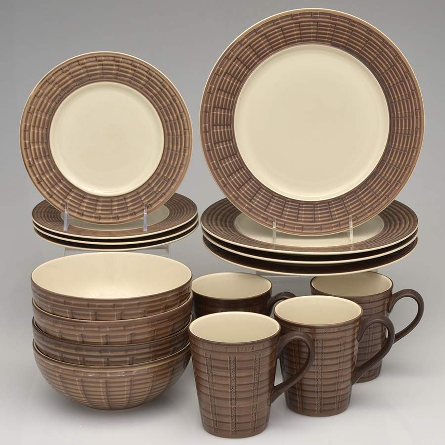 Shadowbox Latte 16 Piece Set by Pfaltzgraff-1