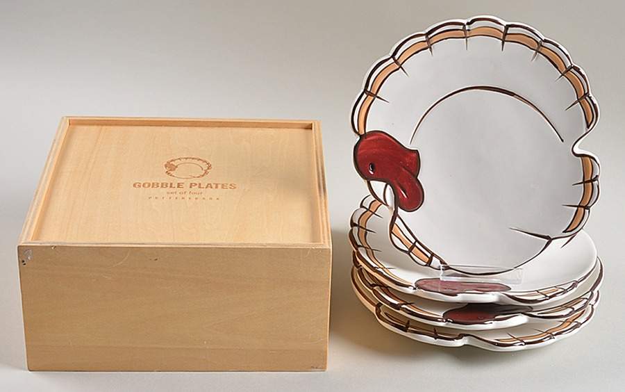 Gobble Salad/Dessert Plate - Set of 4 by Pottery Barn China-1