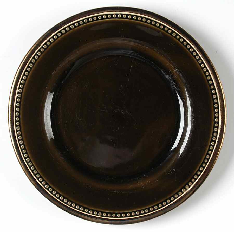 Beaded Bronze Salad Plate by Pottery Barn China-1
