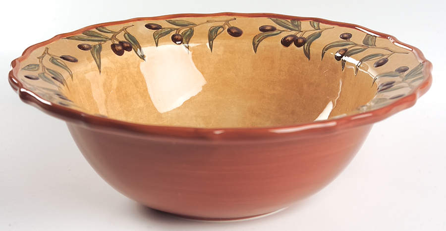 Olive Bistro 10" Large Salad Serving Bowl by Portmeirion-1