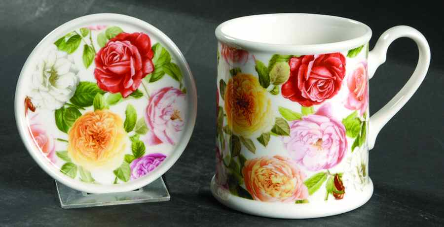 Rose Bouquet Mug & Coaster Set by Portmeirion-1