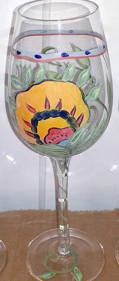 Floral (Floral Center) Glassware Goblet by Pier 1-1