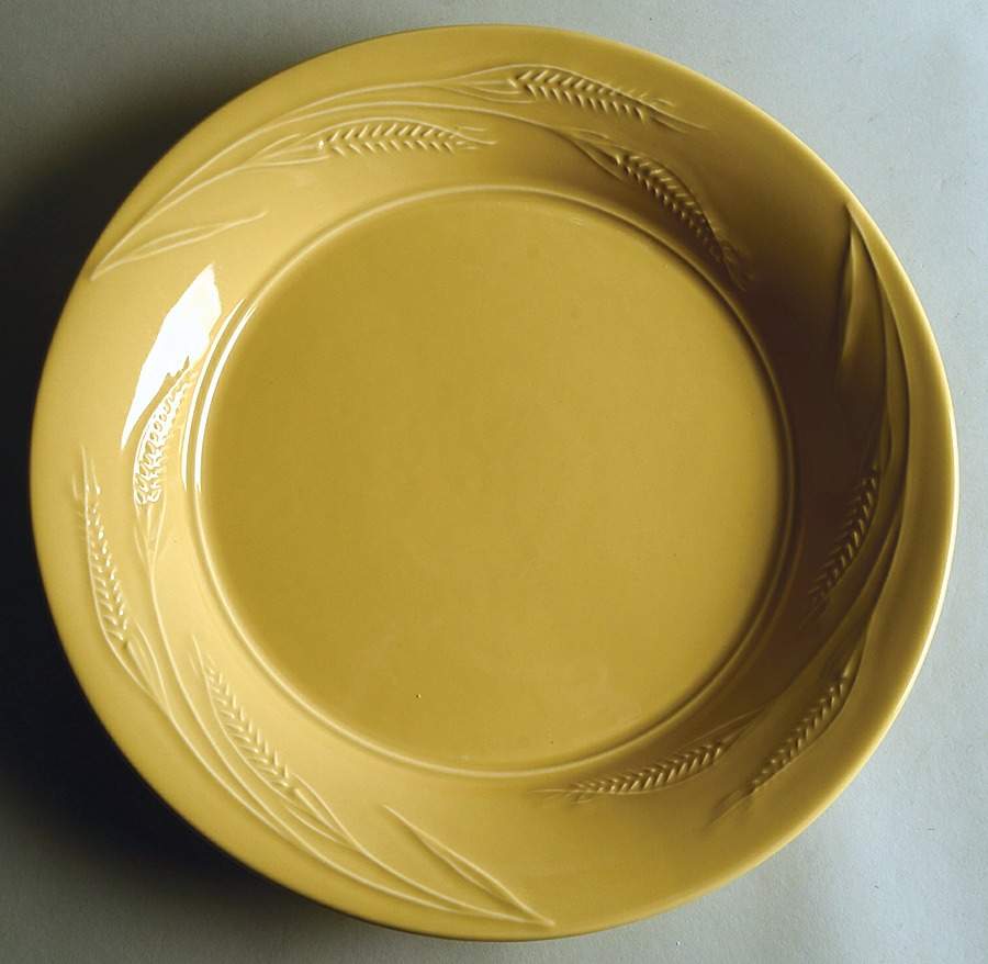 Wheat Yellow 13" Chop Plate (Round Platter) by Pottery Barn China-1