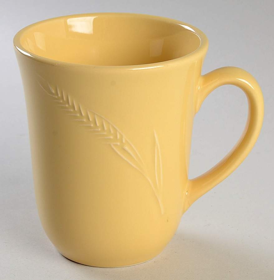 Wheat Yellow Mug by Pottery Barn China-1