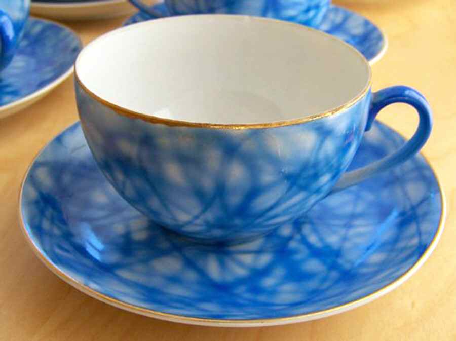 PLR16 Flat Cup & Saucer Set by Pearl China (Japan)-1