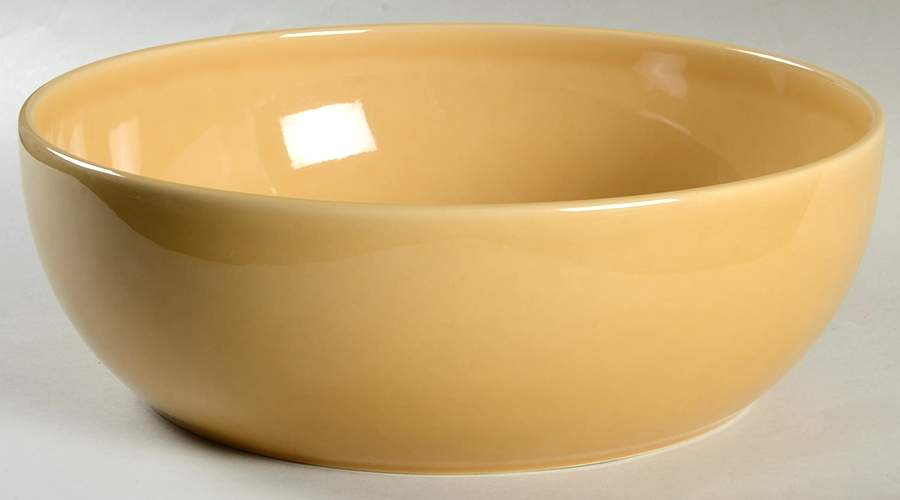Sophia Yellow 12" Large Salad Serving Bowl by Pottery Barn China-1