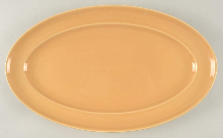 Sophia Yellow 16" Oval Serving Platter by Pottery Barn China-1