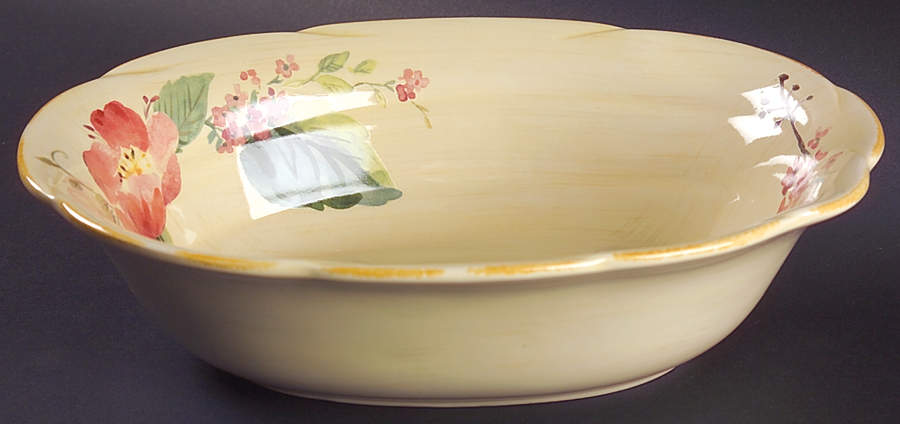 Silk Rose 10" Oval Vegetable Bowl by Pfaltzgraff-1