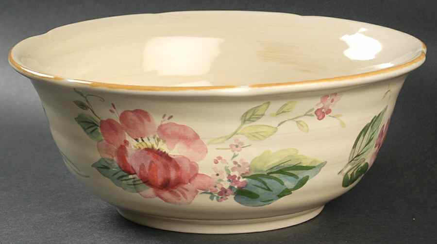 Silk Rose 8" Round Vegetable Bowl by Pfaltzgraff-1