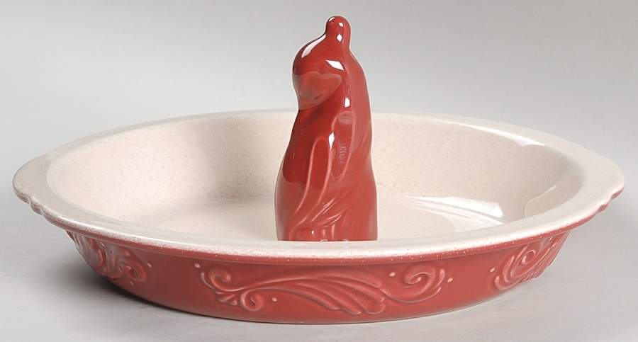 Weir in Your Kitchen Cayenne 10" Pie Plate Baking & Pie Bird by Pfaltzgraff-1