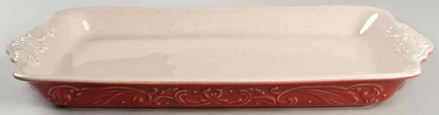Weir in Your Kitchen Cayenne 12" Rectangular Serving Platter by Pfaltzgraff-1