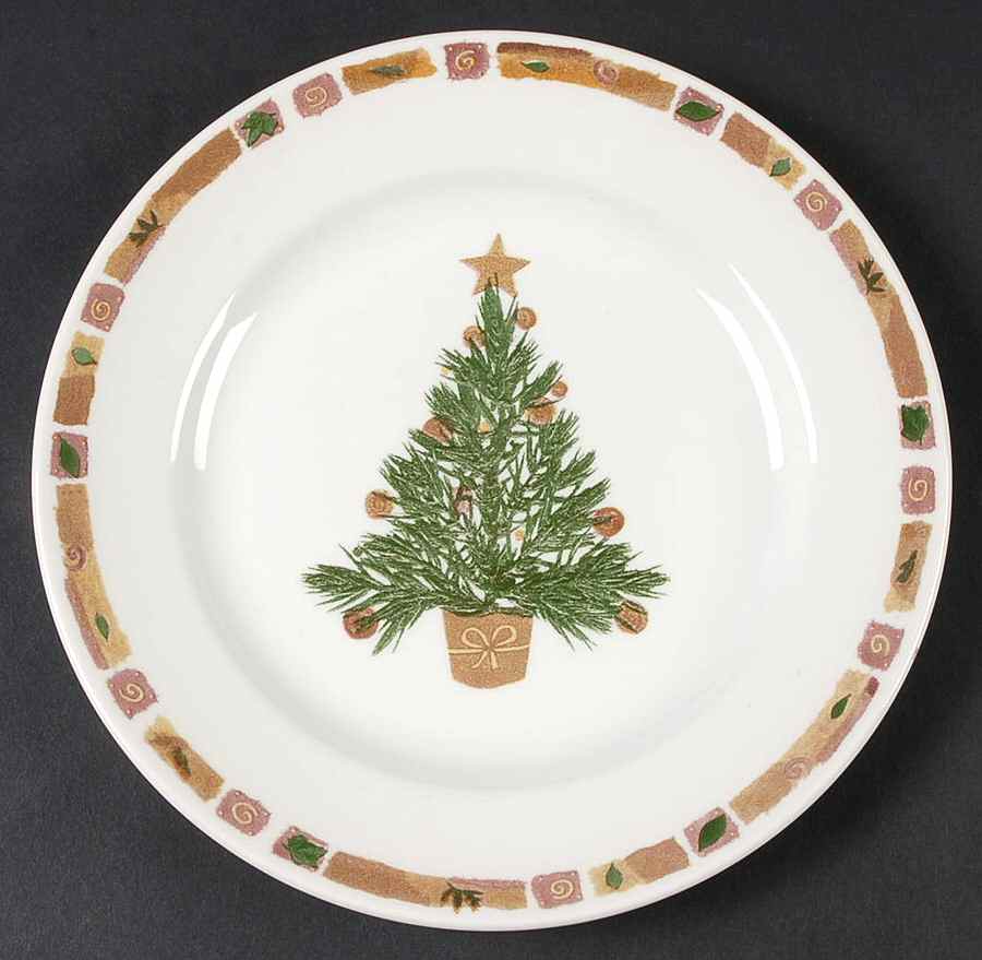 Natural Christmas Bread & Butter Plate by Pier 1-1