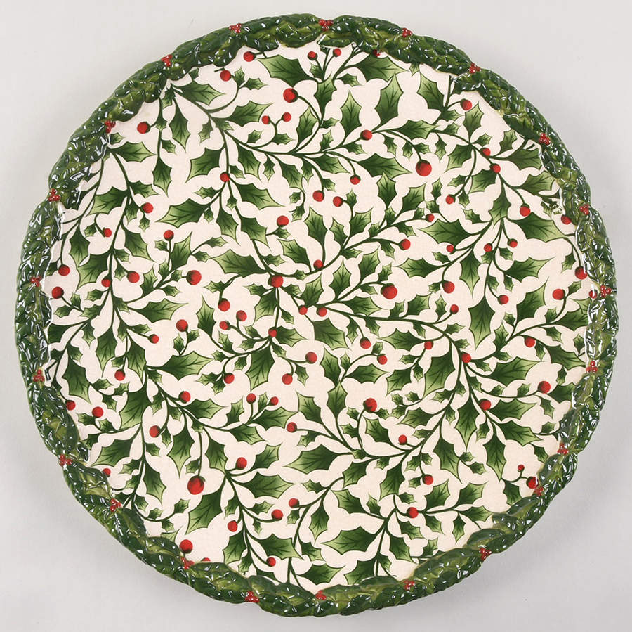 English Holly Service Plate (Charger) by Pacific Rim-1