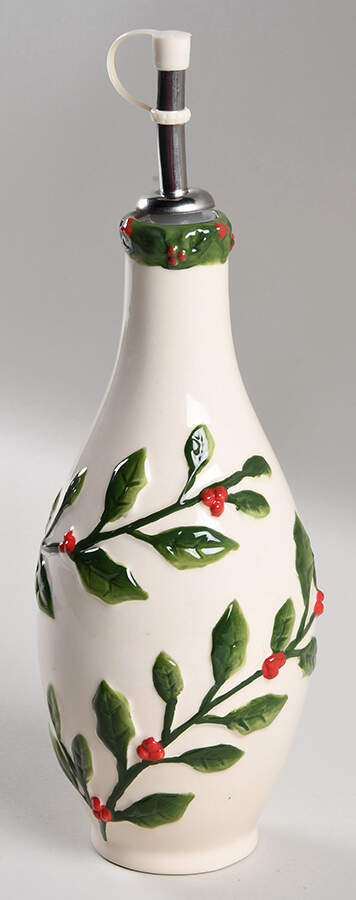 English Holly Oil/Vinegar with Drizzle Spout by Pacific Rim-1