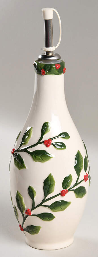 English Holly Oil/Vinegar with Drizzle Spout by Pacific Rim-1