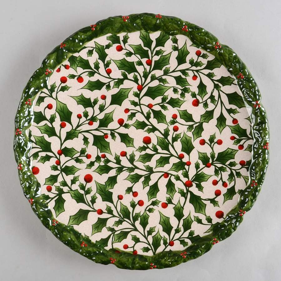 English Holly Dinner Plate by Pacific Rim-1