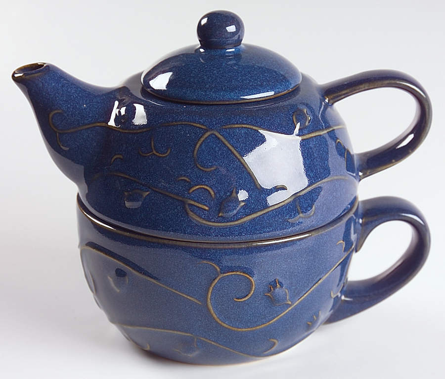 Tunisia Individual Teapot & Lid with Cup by Pier 1-1