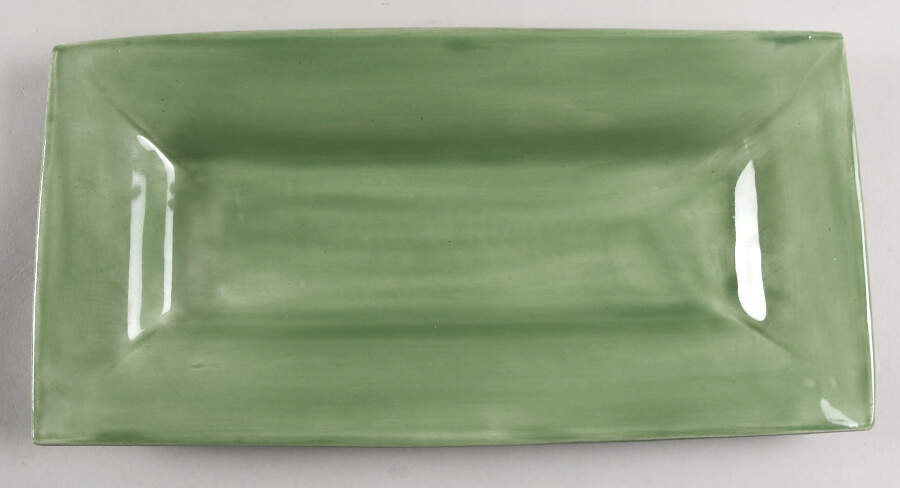 Square Sausalito Green 14" Rectangular Serving Platter by Pottery Barn China-1