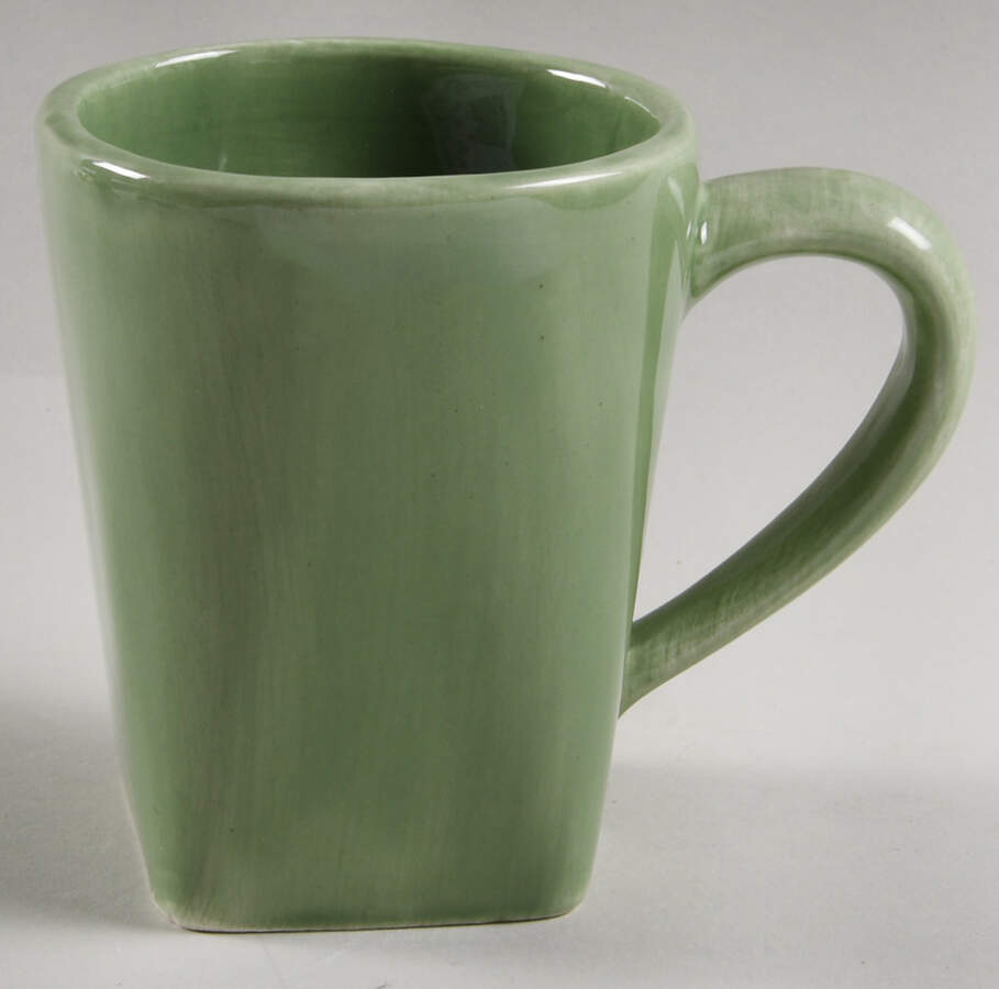 Square Sausalito Green Mug by Pottery Barn China-1