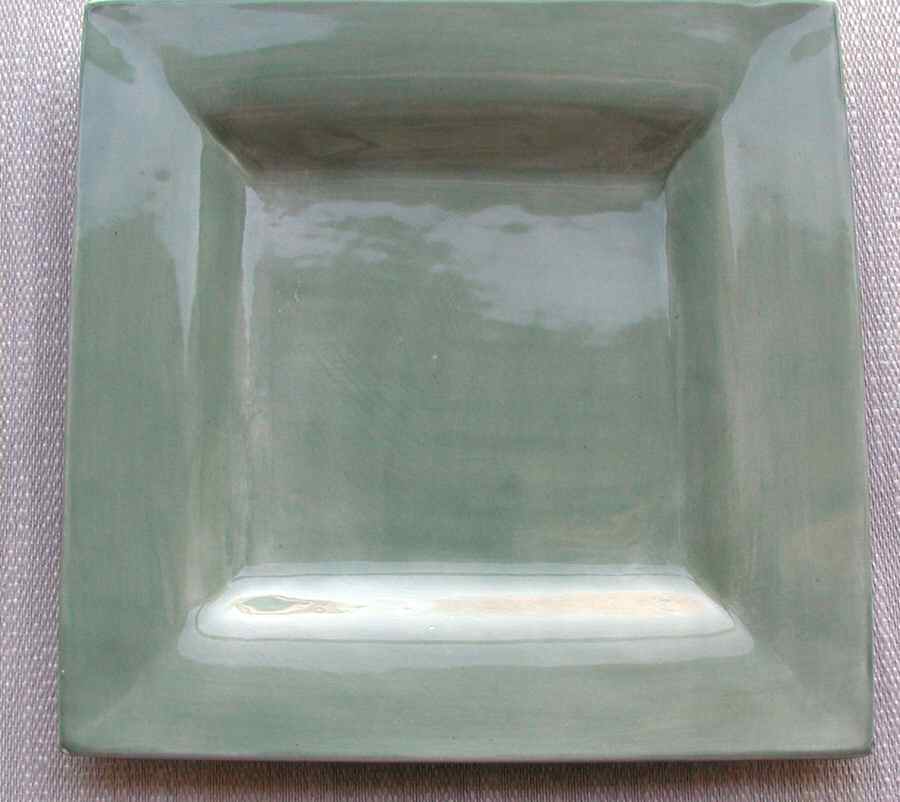 Square Sausalito Green Dessert/Pie Plate by Pottery Barn China-1