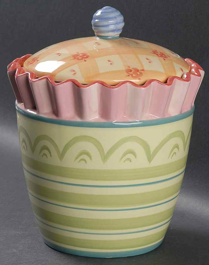 Cupcake Cafe Large Canister & Lid by Pfaltzgraff-1